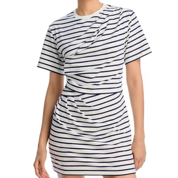 Jonathan Simkhai Navy and White Striped Dress - Picture 1 of 6